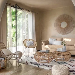 Espejo De Pared Caravane Beige 110Cm