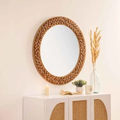 Espejo de pared castaño ANOKI 99cm