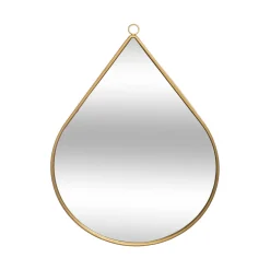 Espejo De Pared Gota Metal Mdf 21x29Cm