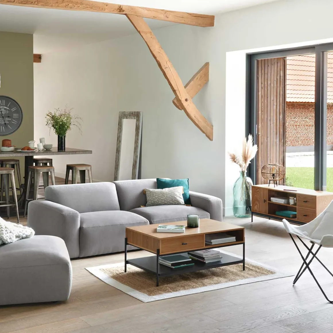 Espejo De Pared Madera 80x166Cm