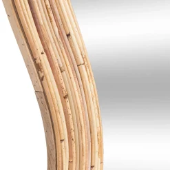Espejo de pared MAGGIE beige de ratán 179.5cm