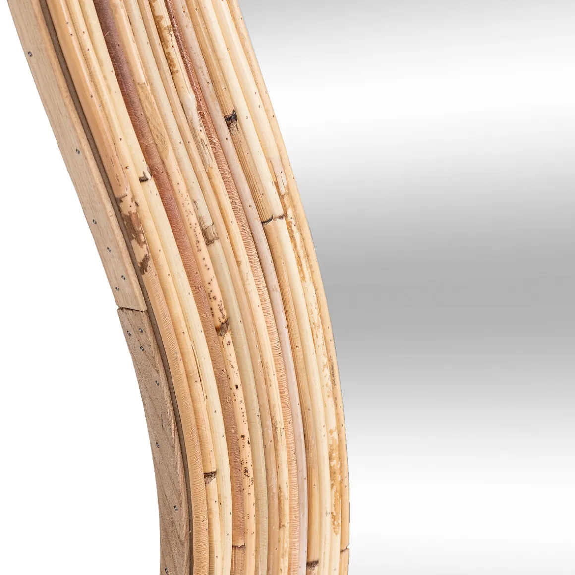 Espejo de pared MAGGIE beige de ratán 179.5cm