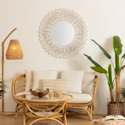 Espejo De Pared Ritual Mdf Blanco 90Cm