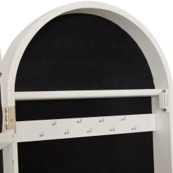 Espejo de pie con joyero LEXY blanco