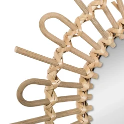 Espejo Decorativo De Ratán 50Cm