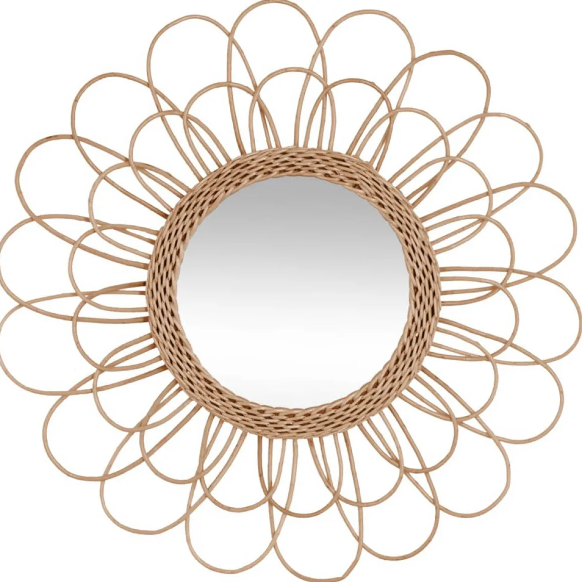 Espejo Decorativo Flor De Mdf 56Cm