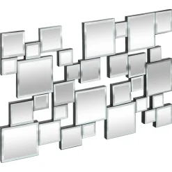 Espejo decorativo JANDIRA plateado 60x38cm