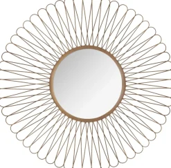 Espejo decorativo SOL marrón de metal