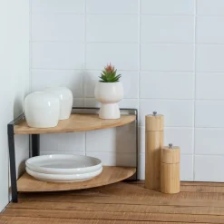 Esquinera de 2 niveles ORDERA beige