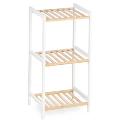 Estante con 3 baldas blanco de bambú 70cm