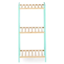 Estante con 3 baldas verde de bambú 70cm