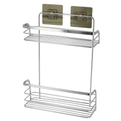 Estante De Baño C/2 Niveles Acero Inox.