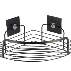 Estante De Baño Esquinero Metálico Con Adhesivo