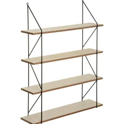 Estante De Pared Metal/Mdf Beige 60x80Cm