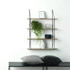 Estante De Pared Metal/Mdf Beige 60x80Cm