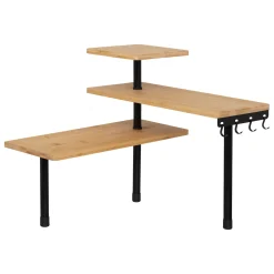 Estante esquinero de 3 niveles beige