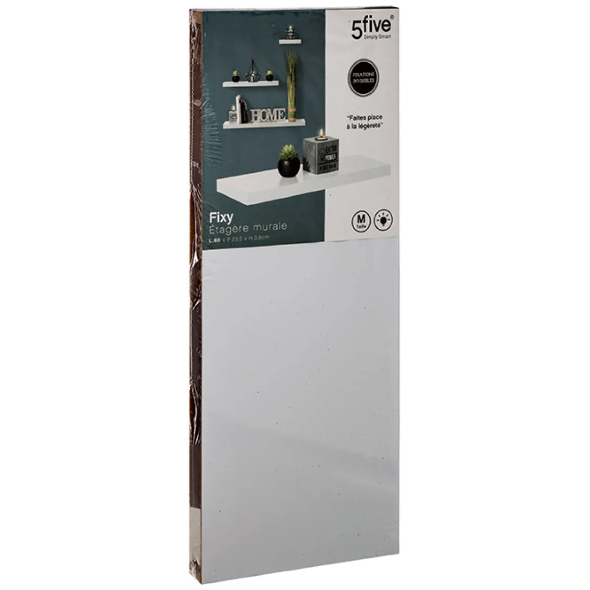 Estante Flotante Mdf Blanco 60x23.5x3.8