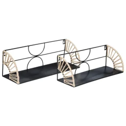 Estante MILEVA negra 37cm