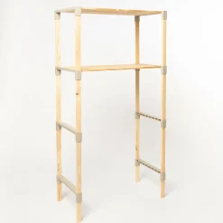 Estante para lavadora beige de madera