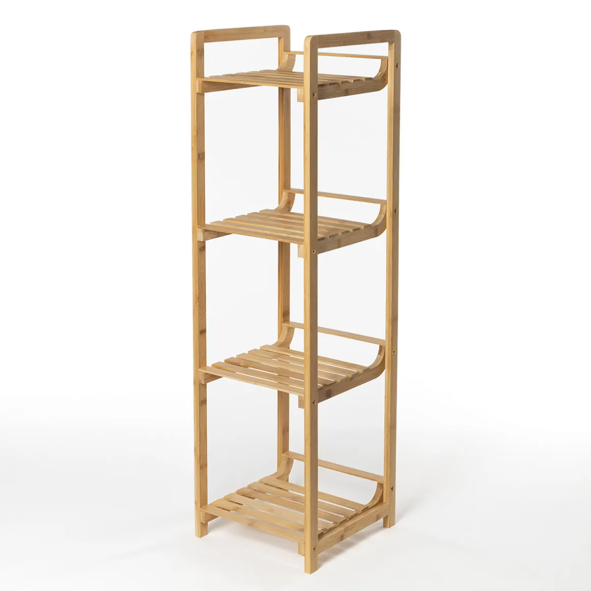 Estantería con 4 baldas 104x30cm de bambú