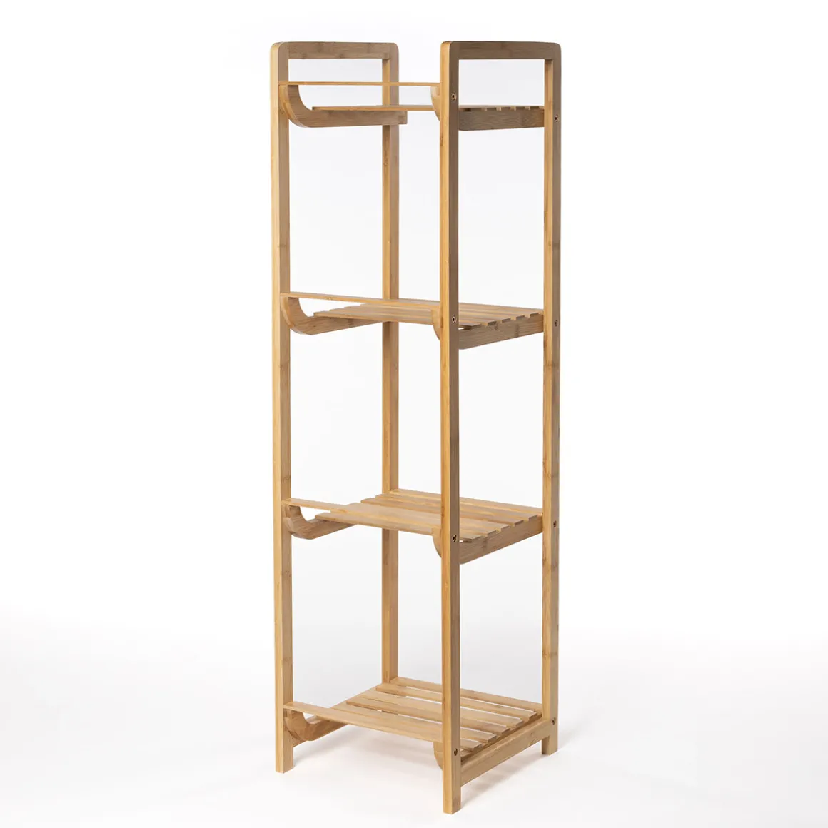 Estantería con 4 baldas 104x30cm de bambú