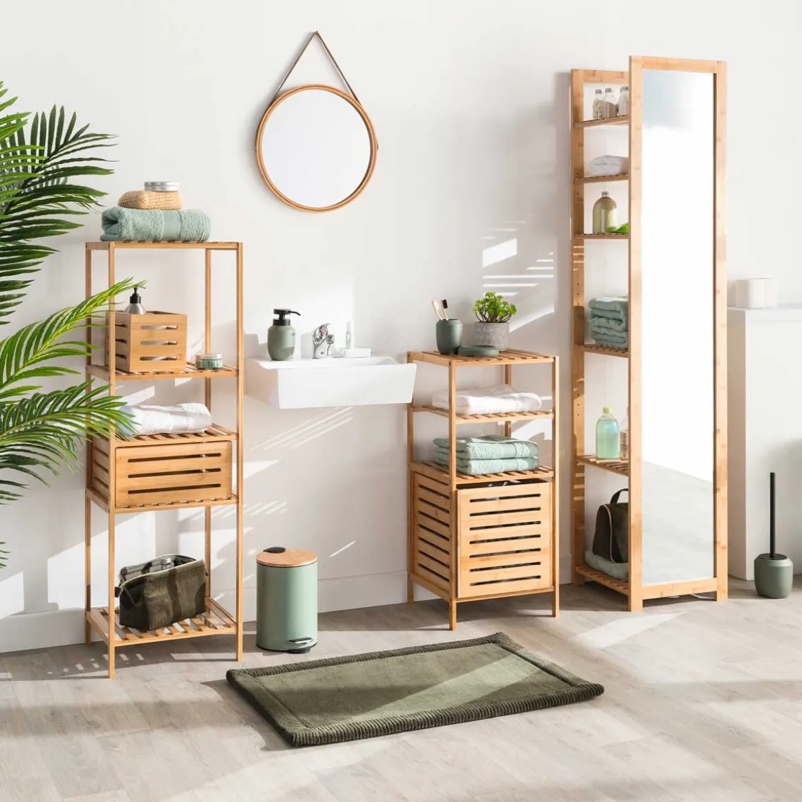 Estantería De Bambú C/2 Baldas Y 1 Módulo