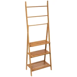 Estantería De Pared De Bambú 153x53x30Cm