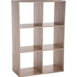 Estantería de roble con 6 cubos MIXMODUL
