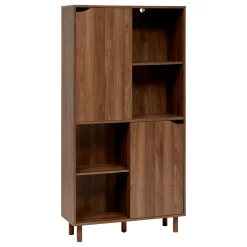 Estantería deslizante marrón de madera 159,5cm