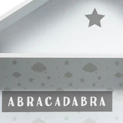 Estantería en forma de casa gris