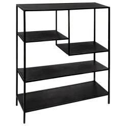 Estantería Gota Metal Negra 75x30x100Cm