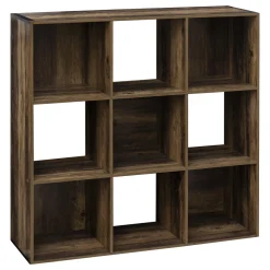 Estantería marrón oscuro con 9 cubos MIXMODUL