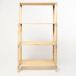 Estantería multifuncional beige de madera