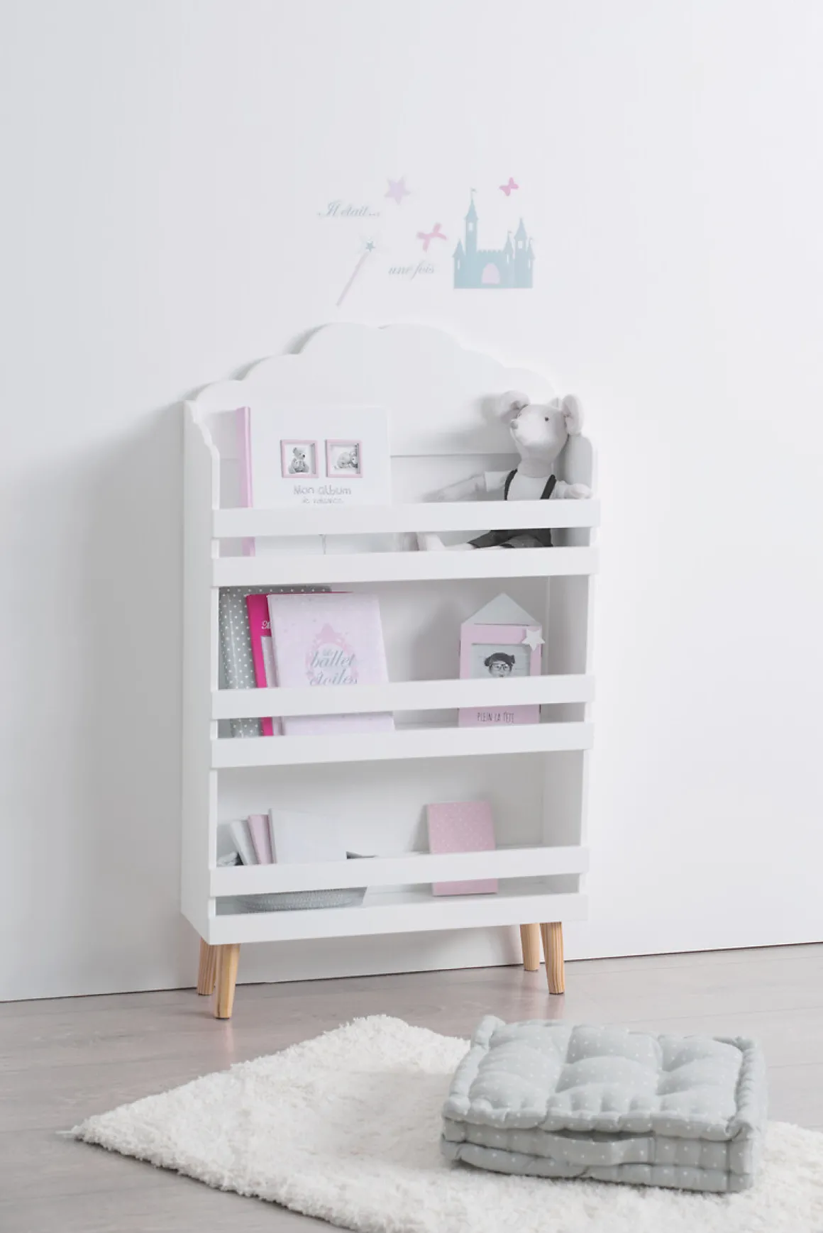 Estantería Nube Blanca 58x18x100Cm