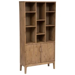 Estantería SABOR marrón de mdf con 2 puertas 190cm
