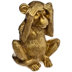 Estatua Dorada De Mono Sabio Ciego 17.7Cm