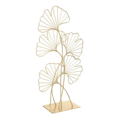 Estatua Hoja De Ginko Dorada 56Cm