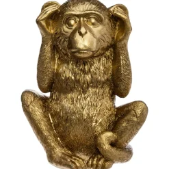 Estatua Mono Sabio Sordo Dorado 17.7Cm