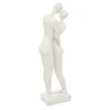 Estatua Pareja Resina Blanca 10x7x33Cm