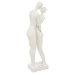Estatua Pareja Resina Blanca 10x7x33Cm