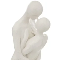 Estatua Pareja Resina Blanca 10x7x33Cm