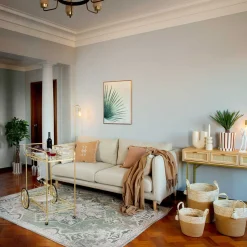 Estatua Pareja Resina Blanca 10x7x33Cm