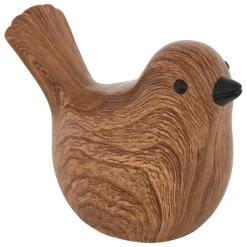 Estatua pájaro de cerámica marrón