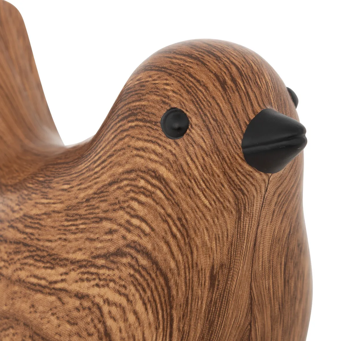 Estatua pájaro de cerámica marrón