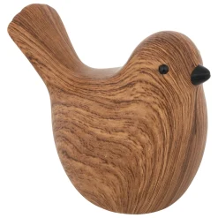 Estatua pájaro de cerámica marrón