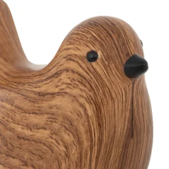 Estatua pájaro de cerámica marrón