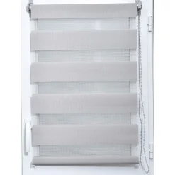 Estor De Tela Noche/Día Gris 117x180Cm