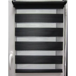 Estor De Tela Noche/Día Negro 87x180Cm