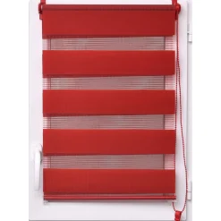 Estor De Tela Noche/Día Rojo 147x180Cm