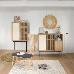 Farol De Ratán Natural 25x35Cm